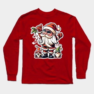 Santa & Gnomes Long Sleeve T-Shirt